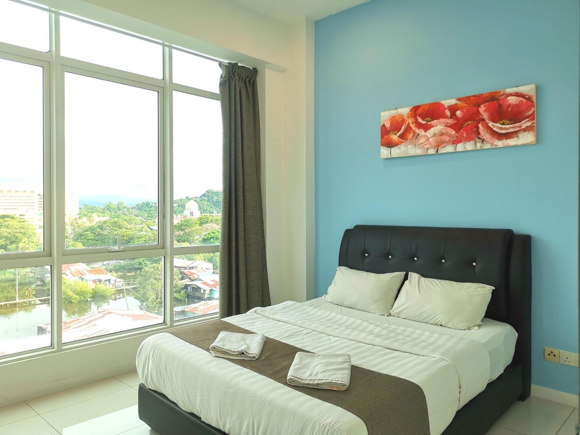 Chung cư 68 m² 2 phòng ngủ, 1 phòng tắm riêng ở Quận trung tâm thương mai Apartment Kota Kinabalu Phòng bức ảnh